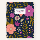 Autumn Floral Pattern Notebook Notizblock (Vorderseite)