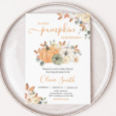 Autumn Floral Pumpkin Baby Shower Einladung