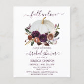 Autumn Floral Pumpkin Boho Brautparty Budget (Vorderseite)