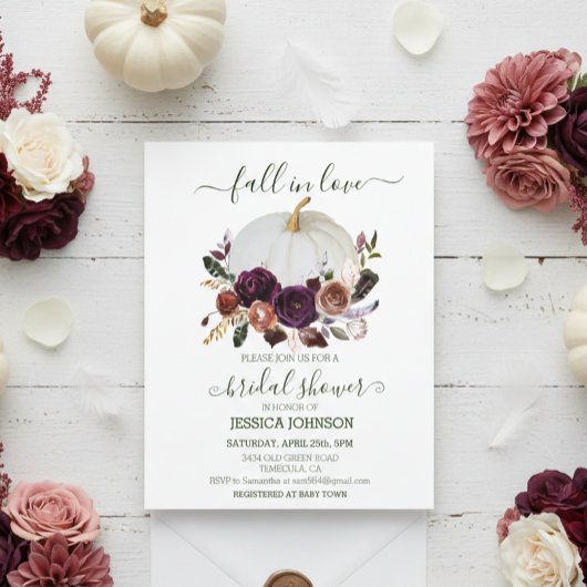 Autumn Floral Pumpkin Boho Brautparty Budget