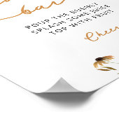 Autumn Floral Pumpkin Brautparty Mimosa Bar Poster (Ecke)