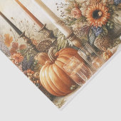 Autumn Floral Pumpkin Decoupage Seidenpapier (Ausschnitt)