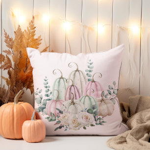 Autumn Floral Pumpkin Erntedank Kissen