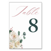 Autumn Floral Pumpkin Erntedank Tischnummer (Rückseite)