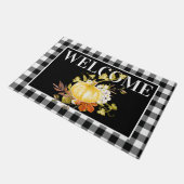 Autumn Floral Pumpkin Welcome Doormat Fußmatte (Schrägansicht)