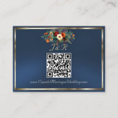 Autumn Floral, QR Code - Blue Begleitkarte (Rückseite)