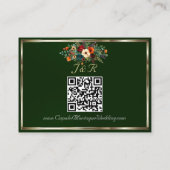 Autumn Floral, QR Code - Emerald Begleitkarte (Rückseite)