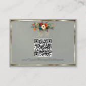 Autumn Floral, QR Code - Sage Begleitkarte (Rückseite)