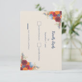 Autumn Floral RSVP Card (Stehend Vorderseite)