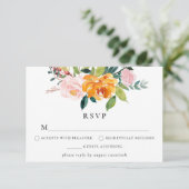 Autumn Floral RSVP Card Karte (Stehend Vorderseite)
