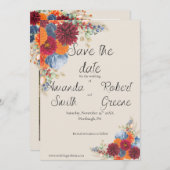 Autumn Floral Save the Date (Vorne/Hinten)