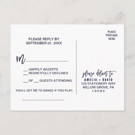 Autumn Floral Song Request UAWG Postcard Einladungspostkarte (Rückseite)