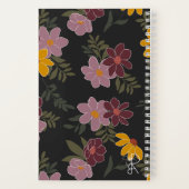 Autumn floral spiral notebook | cute journal notizblock (Rückseite)