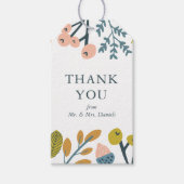 Autumn Floral Vielen Dank Geschenkanhänger (Vorderseite)