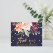 Autumn Floral Vielen Dank Postkarte (Stehend Vorderseite)