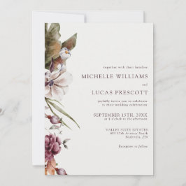 Autumn Floral Wedding Invitation Einladung