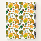 Autumn Floral with a custom name Green Notizblock (Rückseite)