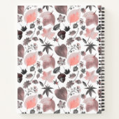 Autumn Floral with a custom name Pink Notizblock (Rückseite)