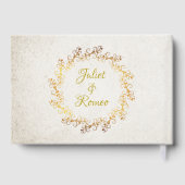Autumn Floral & Wreath - Cream/Gold Gästebuch (Rückseite)