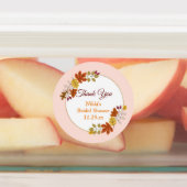 Autumn Floral Wreath Pumpkin Gold Danke für Ihre U Etiketten (Befestigt)