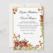 Autumn Florals Elegant Wedding Custom Stationary Einladung (Vorderseite)