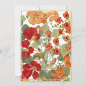 Autumn Florals Elegant Wedding Custom Stationary Einladung (Rückseite)