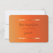 Autumn Florals Golden Danke Karte (Rückseite)