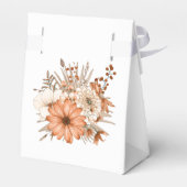 Autumn Florals Skript Namen glücklich Thanksgiving Geschenkschachtel (Rückseite)