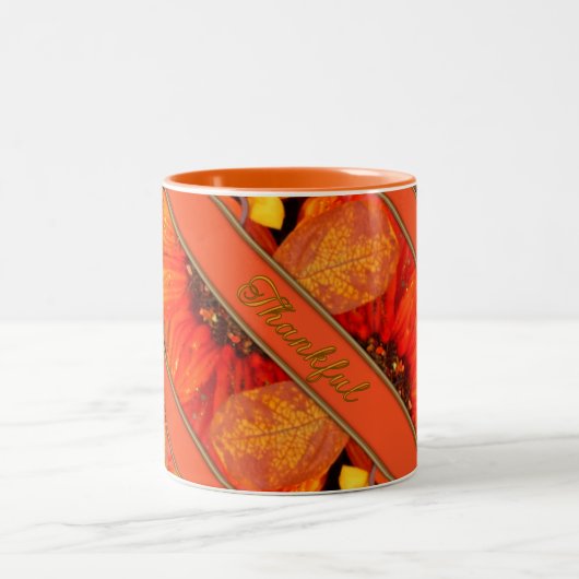 Autumn Florals Zweifarbige Tasse (Mittel)