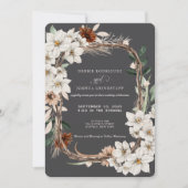 Autumn Flower Frame Wedding Invitation Einladung (Vorderseite)