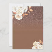 Autumn Flower Glitter Terracotta 35th Birthday Einladung (Rückseite)