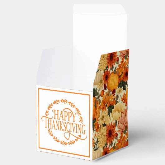 Autumn Flowers Favor Gift Box Geschenkschachtel (Geöffnet)