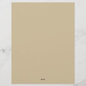 Autumn Flowers Stationery Paper Briefbogen (Rückseite)