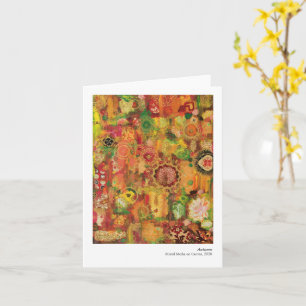 Autumn Folded Note Card Karte