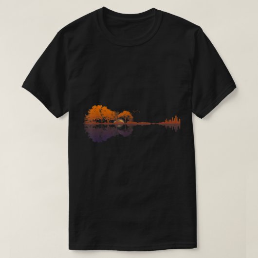 Autumn Forest and City Reflection Art T-Shirt (Design vorne)