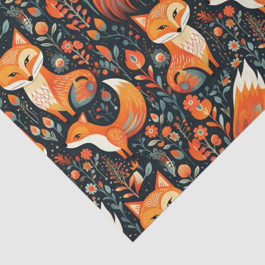 Autumn Forest Animal Fox Decoupage Paper Seidenpapier (Ausschnitt)