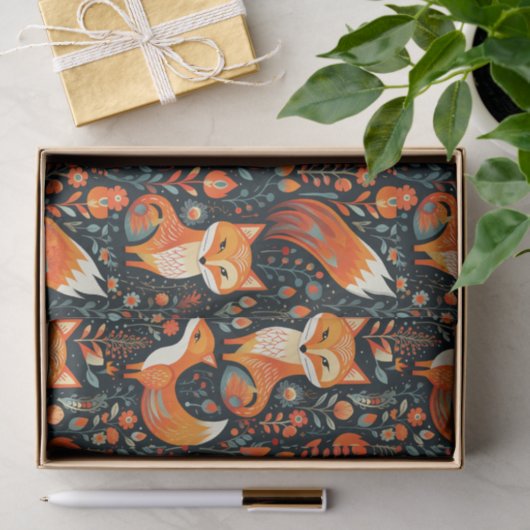 Autumn Forest Animal Fox Decoupage Paper Seidenpapier (Geschenk)