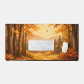 Autumn Forest Illustration Mouse Pad Schreibtischunterlage (Tastatur & Maus)