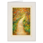Autumn Forest Path Thinking of You Card (Vorne)
