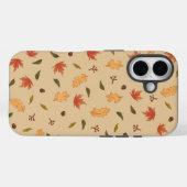 Autumn Forest Pattern iPhone Case – Maple Leaves, (Rückseite (Horizontal))