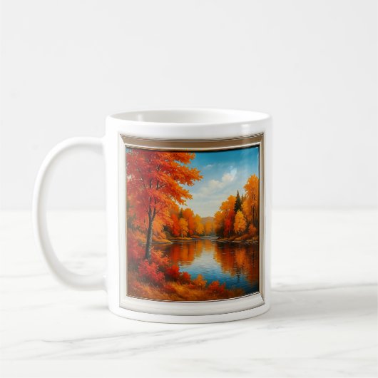 Autumn Forest Reflektionen Kaffeetasse (Links)