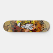 Autumn Fox Camouflage Nature Art Skateboard (Horizontal)