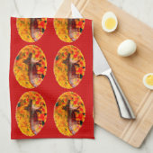 Autumn Fox Pattern Country Handtuch (Viertel Falte)