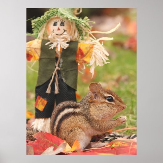 Autumn Fun Little Chipmunk Poster (Vorne)