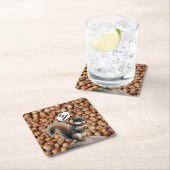 Autumn Funny Squirrel Bandit Paper Untersetzer (Vor Ort)
