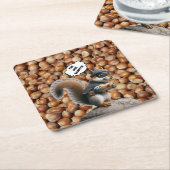 Autumn Funny Squirrel Bandit Paper Untersetzer (angewinkelt)
