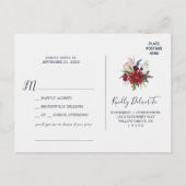 Autumn Garden Burgundy Song Request UAWG Postcard Einladungspostkarte (Rückseite)