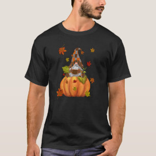 Autumn Garden Pumpkin Gnome Fall T-Shirt
