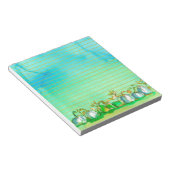 Autumn Ghost Pumpkins Watercolor Lined Notizblock (angewinkelt)