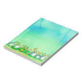 Autumn Ghost Pumpkins Watercolor Lined Notizblock (Rotiert)